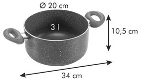 Tescoma Cratiță Manico Rosso 20 cm, 3 l, 3 l