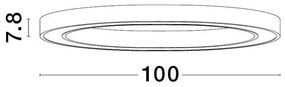 Lustra/Plafoniera LED design slim circular STING Bronz 100cm
