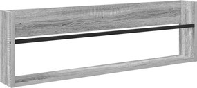 vidaXL Raft pentru reviste Gri Sonoma 100 x 12 x 30 cm Lemn compozit