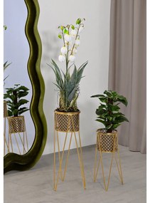 Suporturi pentru flori 2 buc. din metal ø 20 cm (înălțime 46 cm) Nat – Mauro Ferretti