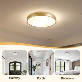 Brilagi - Lampă LED dimabilă GLASS POOL DOUBLE LED/48W/230V 40 cm aurie + telecomandă