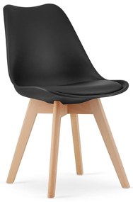 Set de masă negru 1 + 4, masa MADO ARTISAN 80x80 + scaune BALI MARK negre