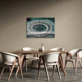Tablou pe sticlă cu fântănă arteziană (70x50 cm)
