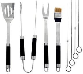 Set 8 unelte pentru grătar din inox cu servietă (husă) Orion Grill