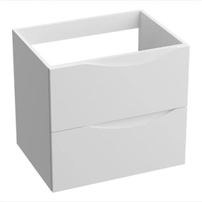 Dulap baza suspendat Rune Asger 2 sertare 60 cm alb lucios