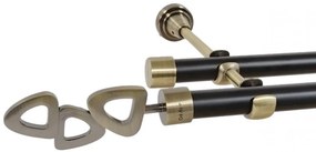 Galerie dubla fara inele duo LILLET 19/19 mm negru aur antic (Alege marime: 120 cm)