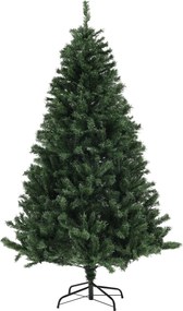 HOMCOM Brad de Crăciun, Brad de Crăciun Artificial cu 1000 Crengi din Oțel și Plastic, Ø110 x180 cm, Verde | Aosom Romania