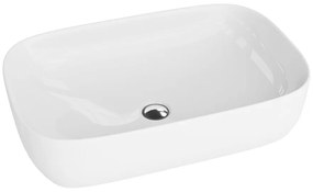 Lavoar pe blat Rune Knut dreptunghiular 60 cm alb lucios