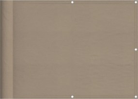 vidaXL Paravan de balcon, gri taupe, 75x800 cm, 100% poliester oxford