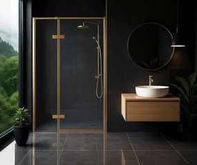 Paravan de dus Rea Atlas 90 Brush Gold
