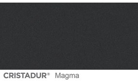 Chiuveta bucatarie Schock Mono N-100S Cristadur Magma cu sifon automat, granit, montare pe blat 49 x 51 cm