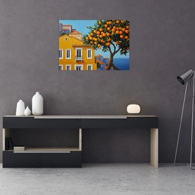 Tablou pe sticlă - Portocal (70x50 cm)