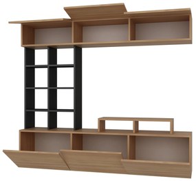Comodă TV Sasa - Teak, Black