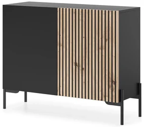 Dulap Lamellito L3  (negru + stejar). 1098814