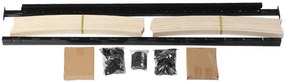 Kit somiera demontabila, 2 randuri, 1400 | 1600 x 2000 mm, lamele lemn stratificat, negru (Dimensiuni: 1400x2000 mm)