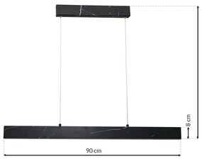 Lustra LED suspendata design modern PIERCE negru