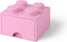 Cutie pătrată pentru depozitare LEGO®, roz deschis
