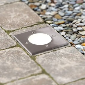 Corp de iluminat LED pentru căi de acces MIVO LED/3W/230V 12x12 cm IP67 crom mat