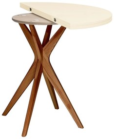 Masă de dining rotundă extensibilă 45x90 cm Jubi – Ragaba