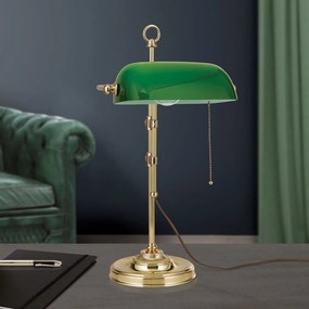 Veioza/Lampa de masa stil clasic HARVARD H-53cm alama/verde