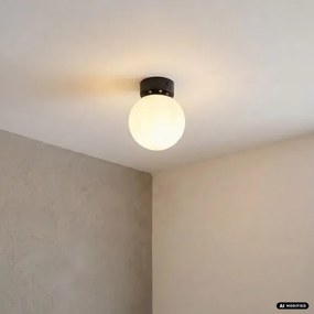 Plafonieră ELIAS 1xE14/5W/230V Ø 13 cm negru/alb