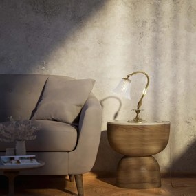 Veioza, Lampa de masa din alama cu detalii gravate Dalida