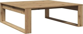 vidaXL Măsuță cafea, stejar artizanal, 100x100x35 cm, lemn prelucrat