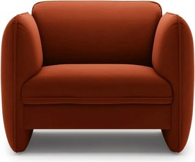 Fotoliu cărămiziu cu tapițerie din catifea Georgia – Micadoni