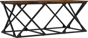 vidaXL Măsuță de cafea, stejar afumat, 100x49x40 cm, lemn prelucrat