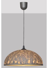 Lustră pe lanț CIRCLE 1xE27/15W/230V gri