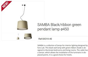Lustra / Pendul modern design elegant SAMBA 45cm verde 64314-46