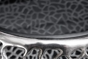 Masuta de cafea design modern Spin 40cm argintiu