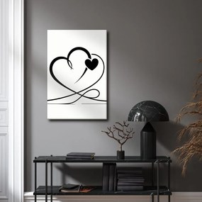 Tablou inimi negre minimaliste