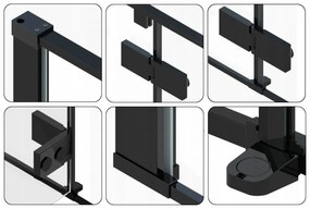 Cabina dus Fargo negru - 90x120 cm