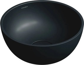Lavoar pe blat Omnires Shell M+ finisaj negru lava mat 35 cm