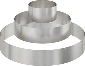 vidaXL Vază pentru Grădină Argintiu 120 x 120 x 20 cm Oţel inoxidabil