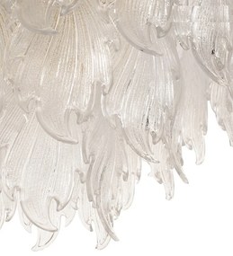 Lustra suspendata metal auriu si sticla SCARLETT 80