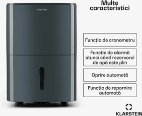 Klarstein DryFy20 Dezumidificator 420W 20l/d 230m³/h 35-50m² DrySelect 45dB Gri