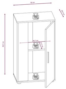 Mobilier pentru living BRICK maro/negru