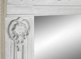 Oglindă decorativă din lemn de mango și MDF, 133×8,5×167 cm, „Grey"