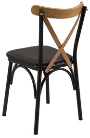 Set mobilier sufragerie Duvasa 6 (stejar + negru) (pentru 2 persoane). 1093754