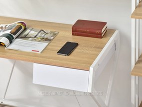 Masă PC Desiguo (stejar + alb). 1109744