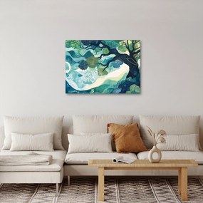 Tablou – Coroană verde a arborelui vieții (70x50 cm)