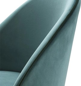 Set de 2 scaune elegante design LUX Cooper, catifea turcoaz 113123 HZ