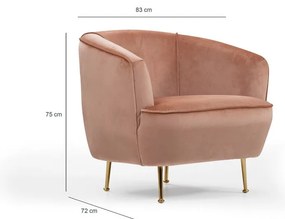 Fotoliu roz Piccoli – Artie