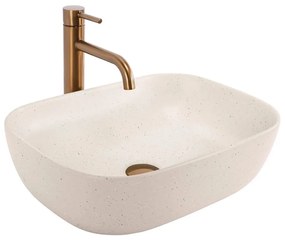 Lavoar pe blat Rea Belinda dreptunghiular 46.5 cm bej-nisip mat
