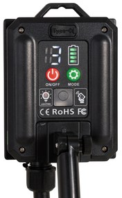 Lampă de podea pentru exterior neagră cu LED reîncărcabil și solar - Barry