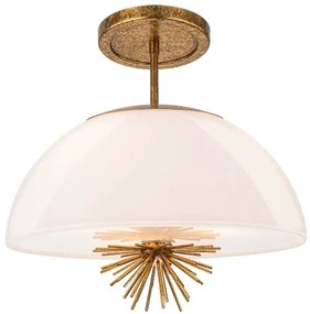 Lustră pe tijă Quoizel STARING-3P-DG-OPAL STARING 3xE14/40W/230V d. 45,7 cm auriu