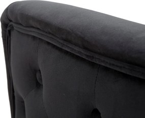 Fotoliu negru cu tapițerie din catifea Bucarest – Mauro Ferretti