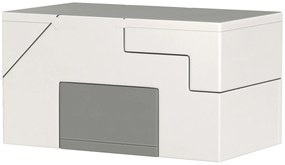 HOMCOM Jucărie de cățărat și alunecat pentru copii, stimulează motricitatea, piele artificială, spumă EPE, 86x49x47 cm, Gri | Aosom Romania